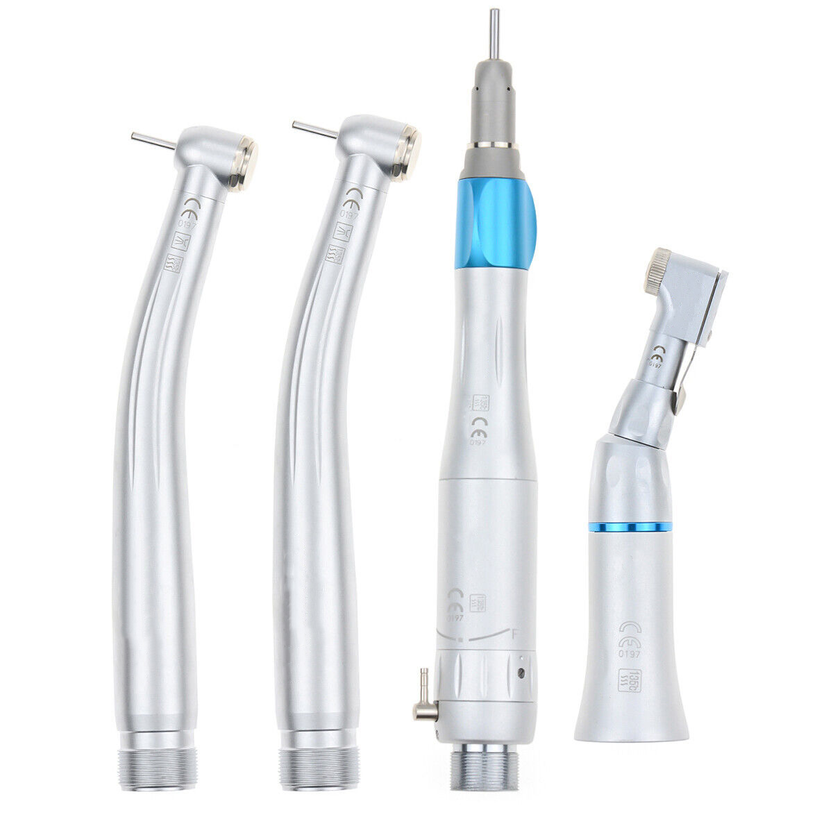 Dental High and Low Speed Handpiece Kit Push Button Type with Air Motor 2 Holes